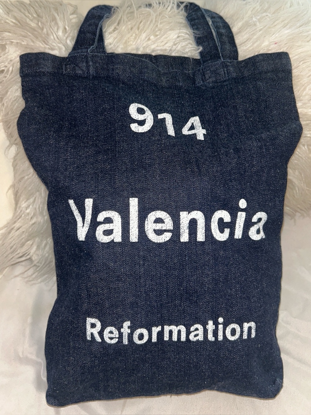 Reformation Denim Tote Bag